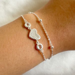 Pulsera Corazon y Puntos de Luz