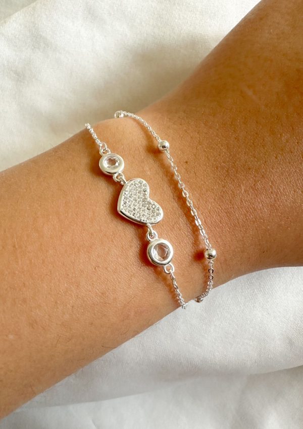 Pulsera Corazon y Puntos de Luz