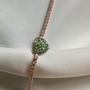 Pulsera corazon verde