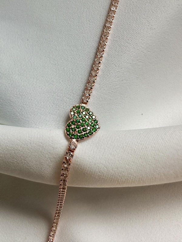 Pulsera corazon verde