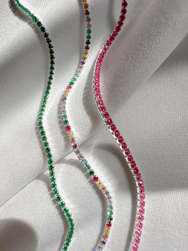 Pulsera Tennis rosa - Imagen 2