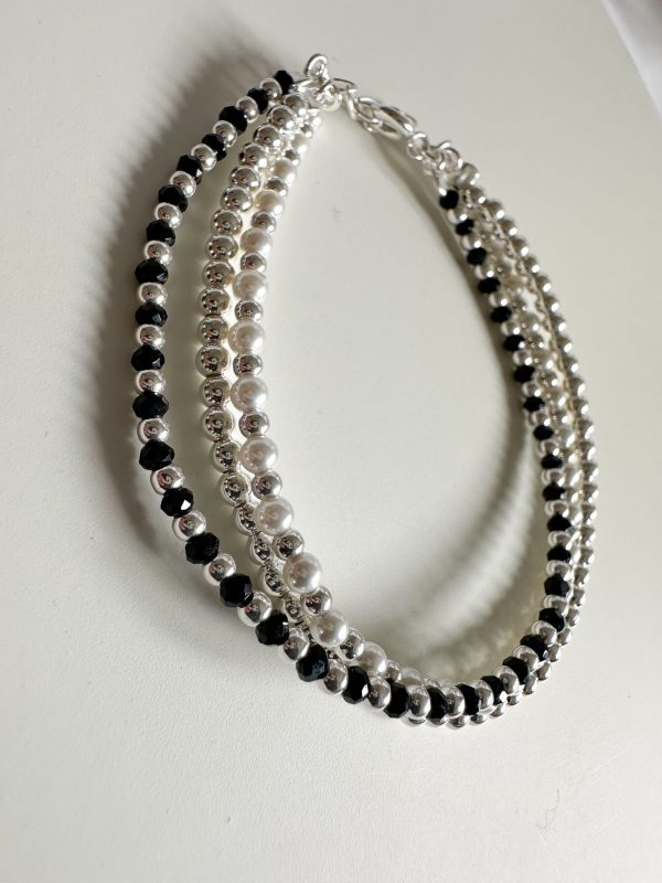 Pulsera Multihilo de Cristales Black - Imagen 2