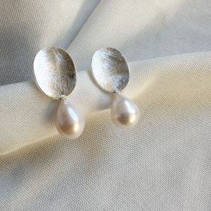Caravanas Brenda con perlas de cultivo