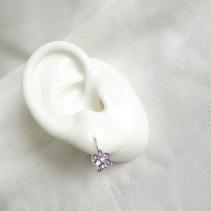 Aros de flor lila