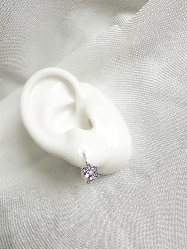 Aros de flor lila
