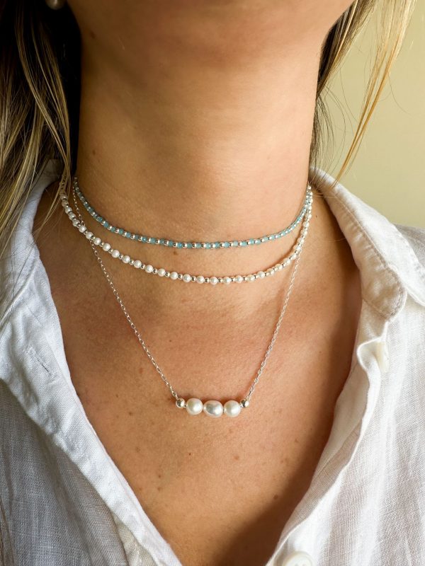 Choker de piedras aquamarine - Imagen 2