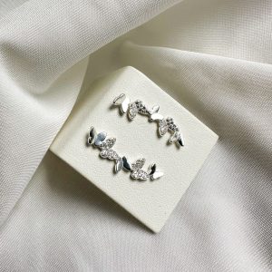 Trepadora mariposas plata y circonias