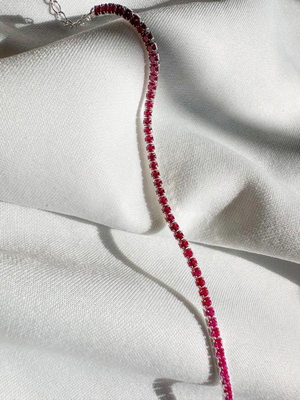 Pulsera Tennis rosa