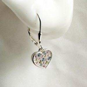 Aros de corazon multicolor
