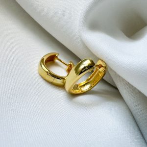 Aros lisos y gruesos gold