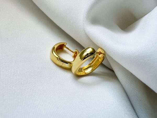 Aros lisos y gruesos gold