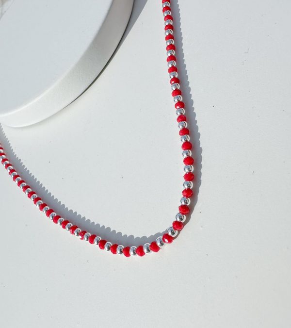 Choker de Cristales rojo