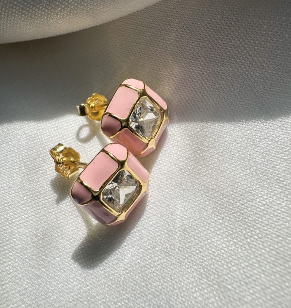 Cubo rosa con Puntos de Luz