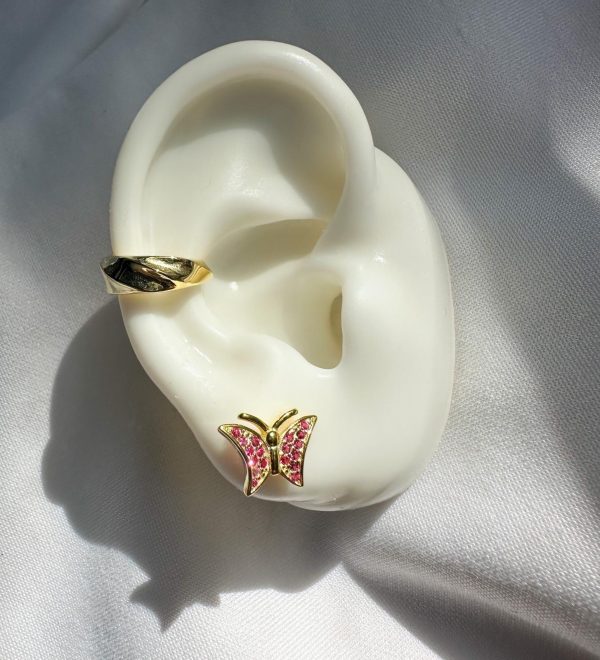 Maripositas doradas con rosa - Imagen 2