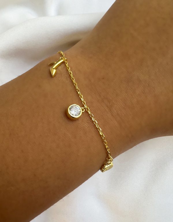 Pulsera con dijes colgantes  gold - Imagen 2