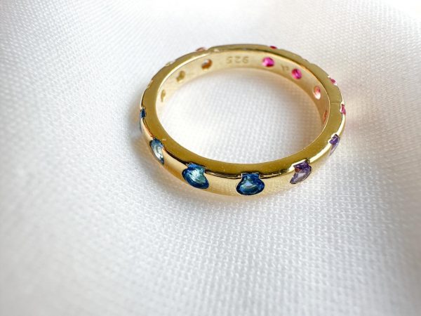Anillo puntos de luz gold
