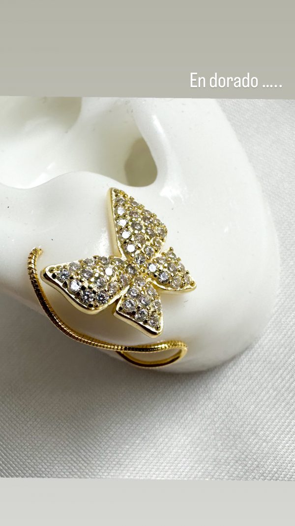 Mariposa con brillo gold