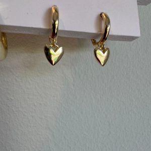 Aro con dije de Corazón gold