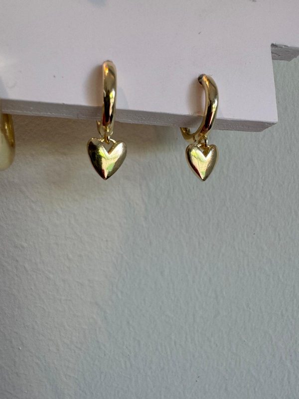 Aro con dije de Corazón gold