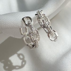 Aros de eslabones con brillo