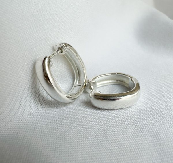 Aros lisos y gruesos plata 16mm