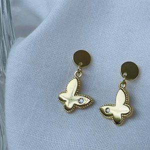 Mariposa con punto de circonia