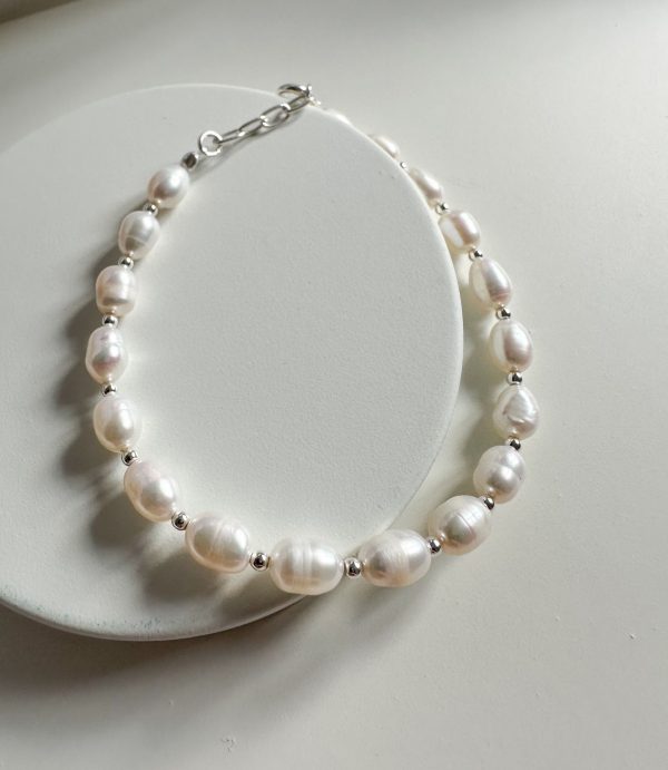 Pulsera de perlas ovaladas - Imagen 2