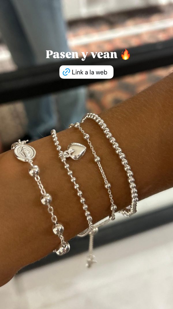 Pulsera de bolitas 3mm - Imagen 2